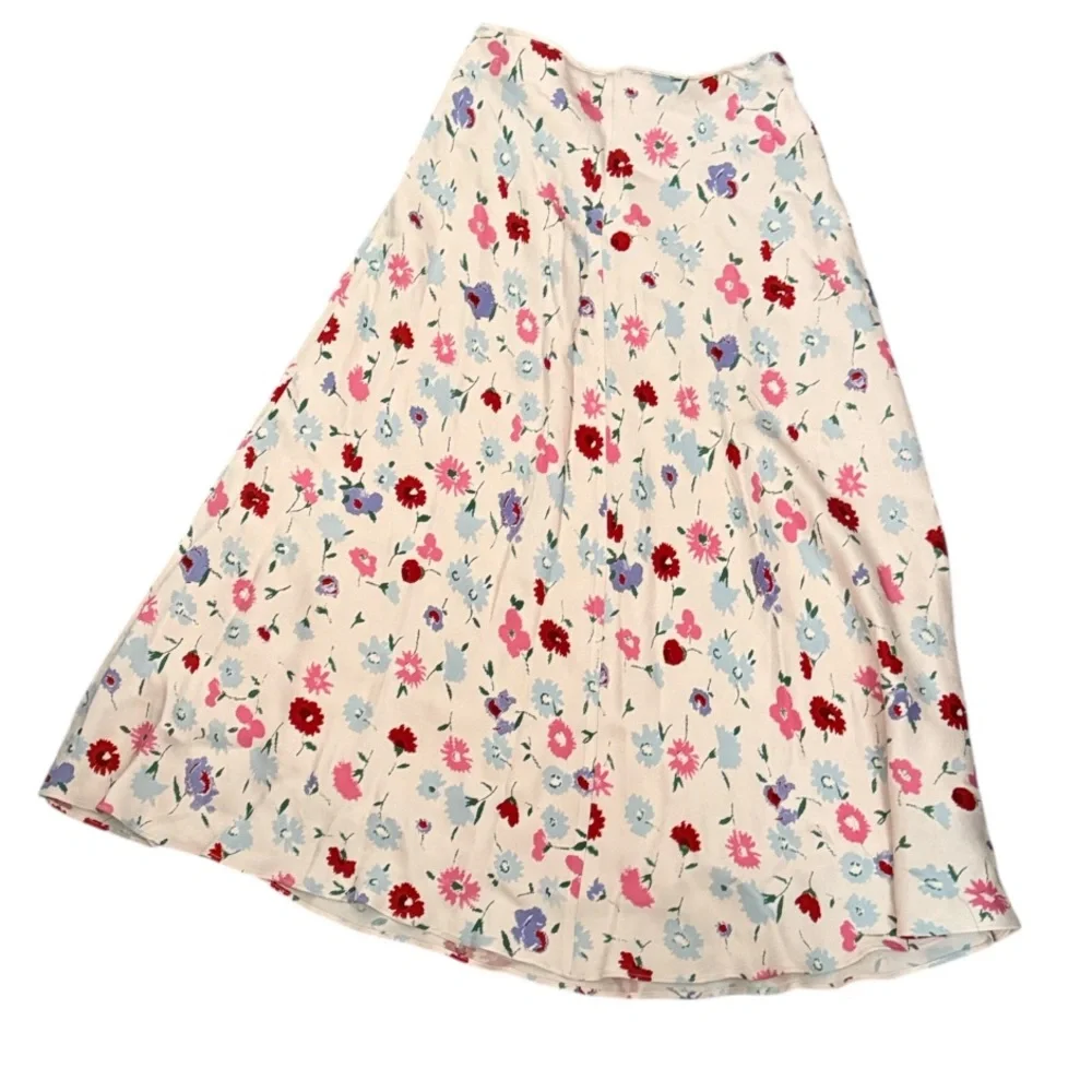 Samsøe Samsøe Alsop Pink Floral Skirt Sz M - Picture 7 of 7